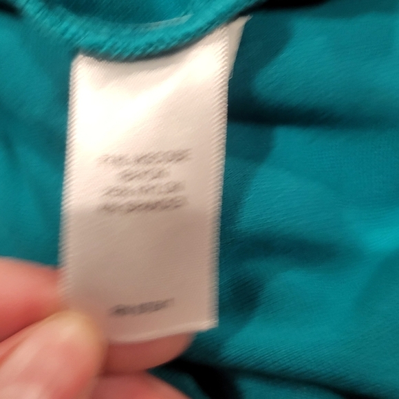 J Jill Size Lp Ponte Teal 3/4th Sleeves Pockets Top - Picture 5 of 6